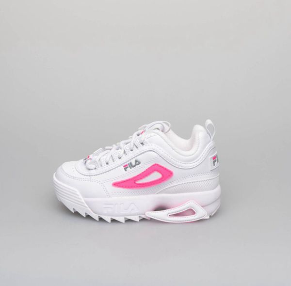 Zapatillas Fila Niñas Blancas / Rosas - Disruptor 2 Logo Reveal - España 674312LNV